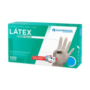 Guantes Látex con Polvo Cuatrogasa