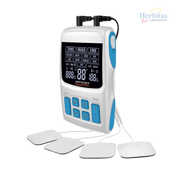 AUVON 3 en 1 36 modos TENS Unidad estimulador muscular para terapia de  alivio del dolor, masajeador de máquina TENS EMS recargable con 8  almohadillas