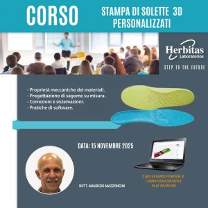 Giornata esclusiva: Stampa di solette 3D personalizzate.